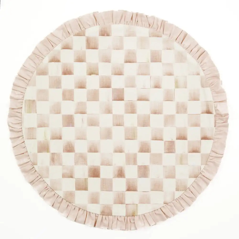 Mocha Check Round Placemat
