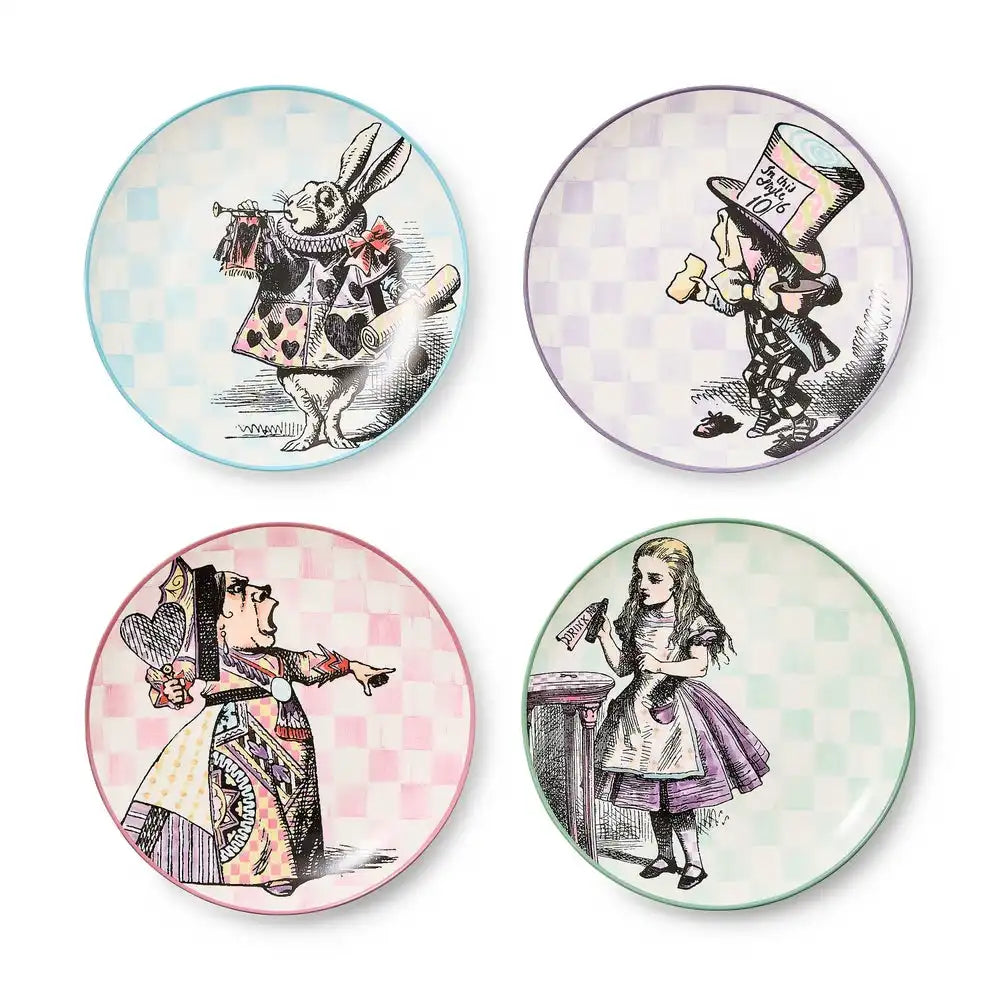 Wonderland Plates, Set of 4