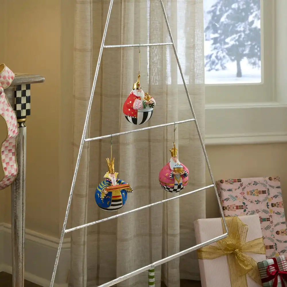 Patience Brewster Nativity Jolly Wisemen Ball Ornaments, Set of 3