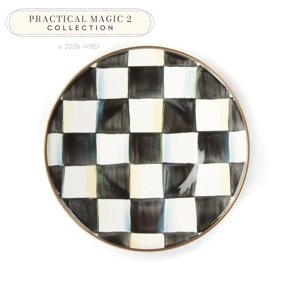 Mocha Check Teacup