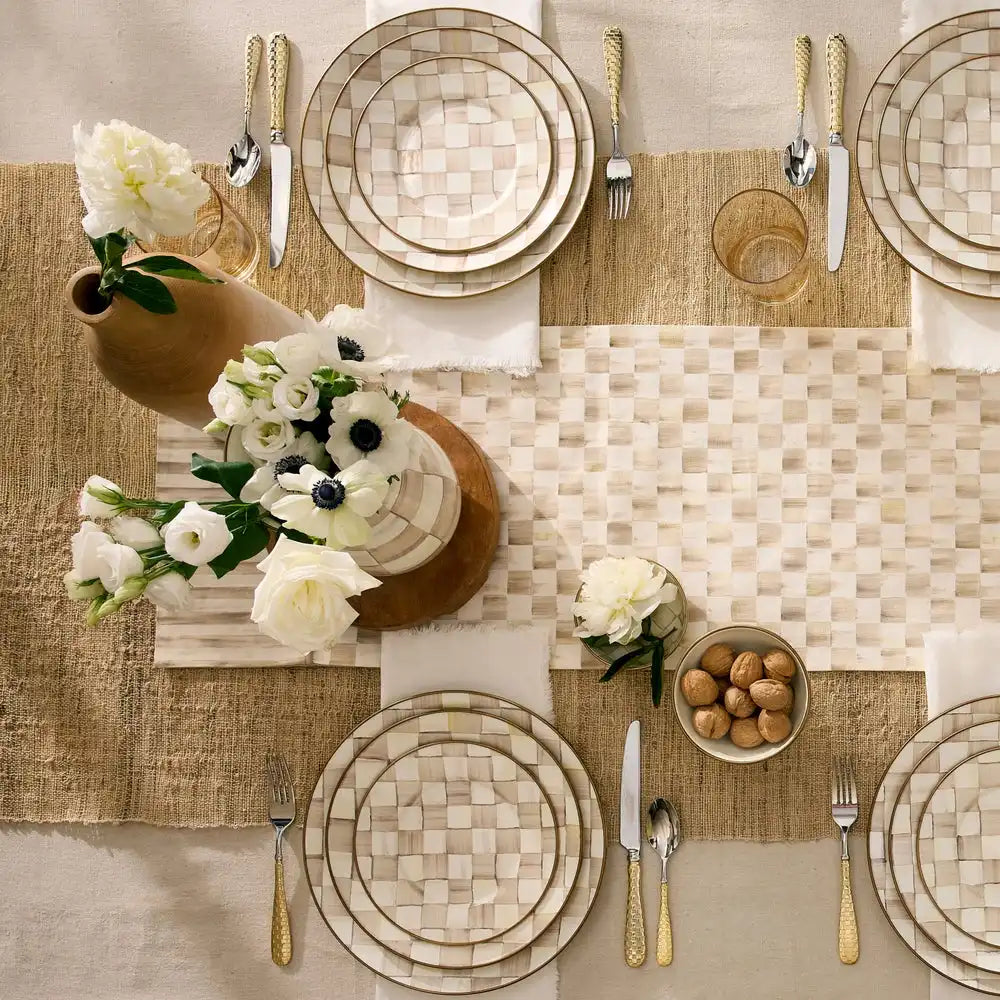 Mocha Check Table Runner