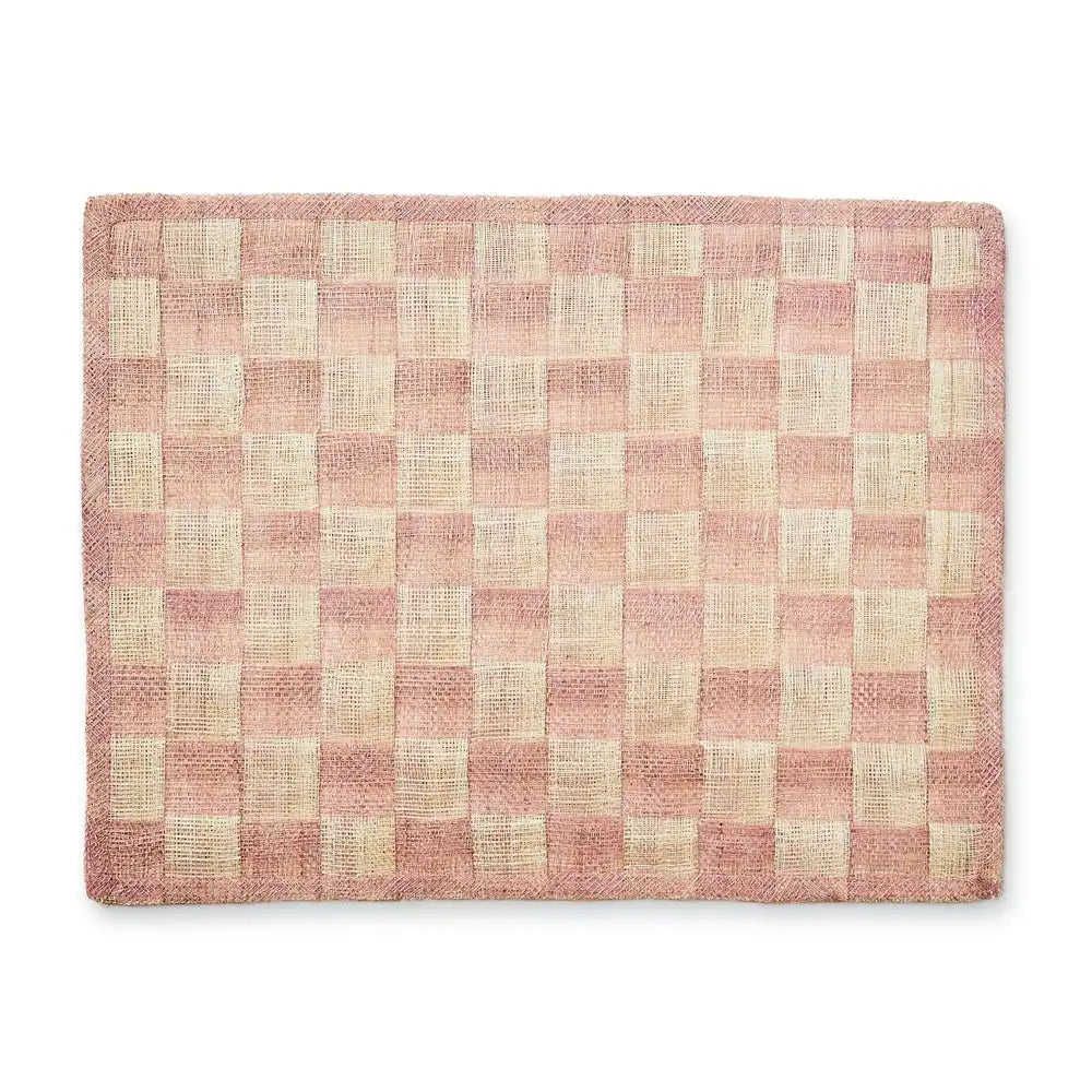 Pink Sinamay Placemats, Set of 4