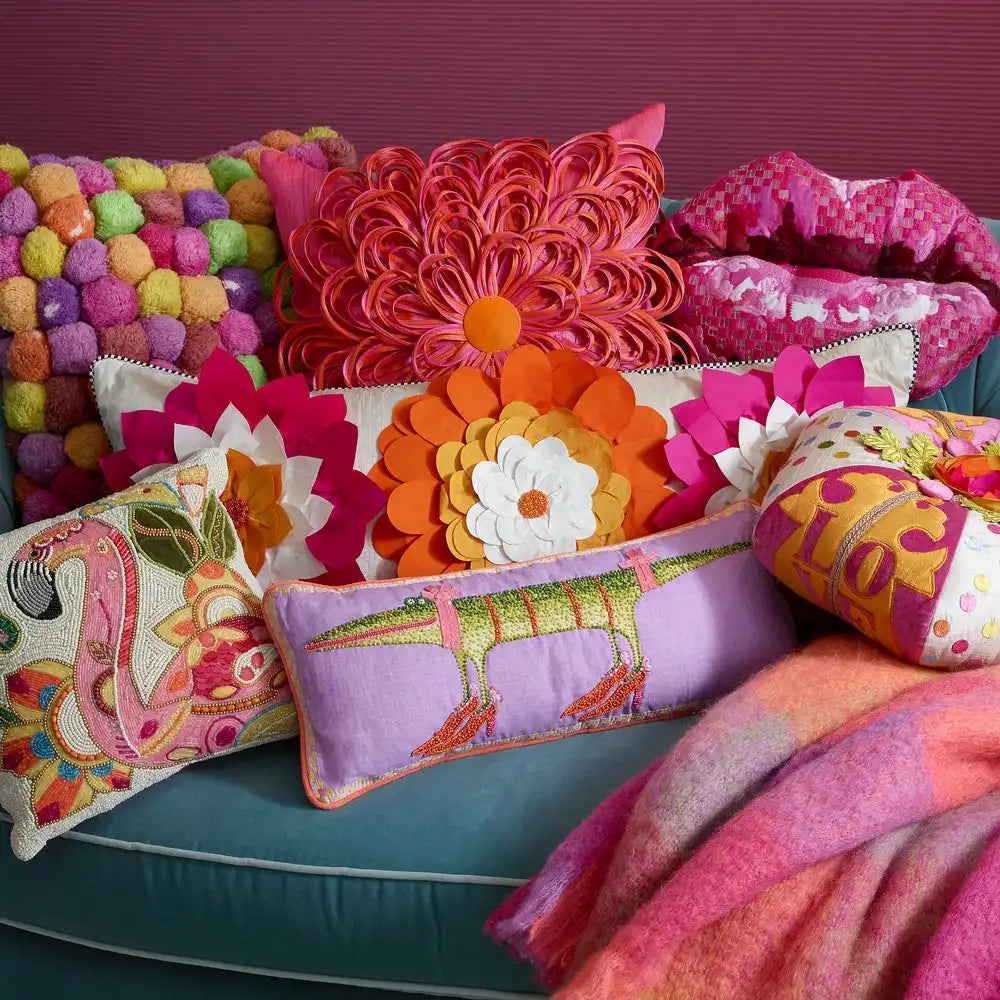 Patience Brewster Gloria Alligator Lumbar Pillow