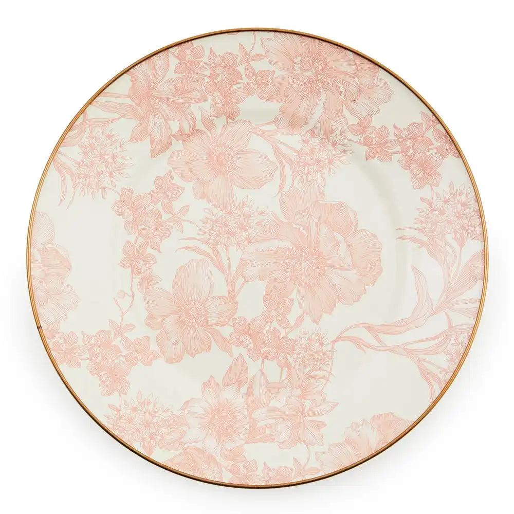 Rosy English Garden Enamel Salad/Dessert Plate