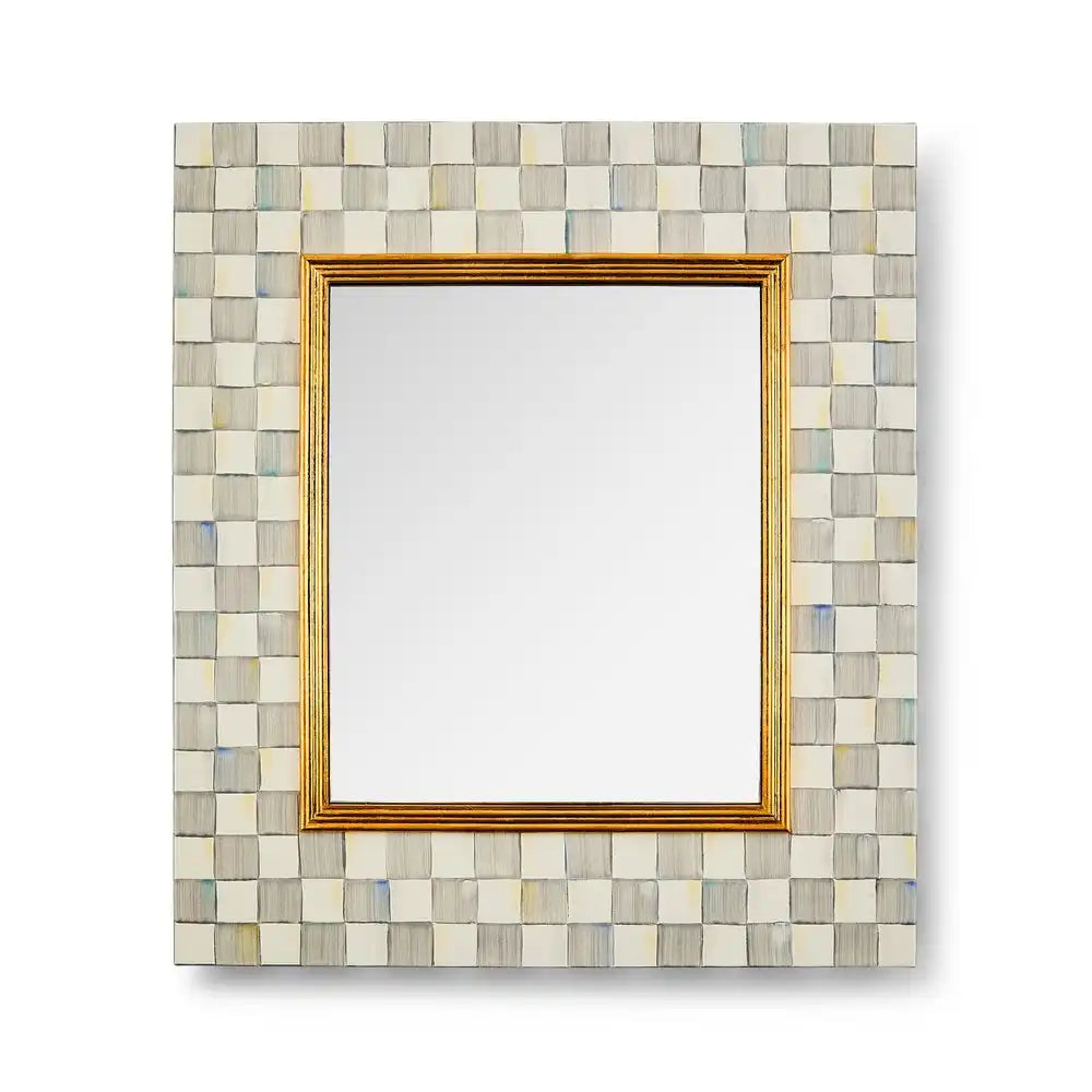 Sterling Check Enamel Wall Mirror