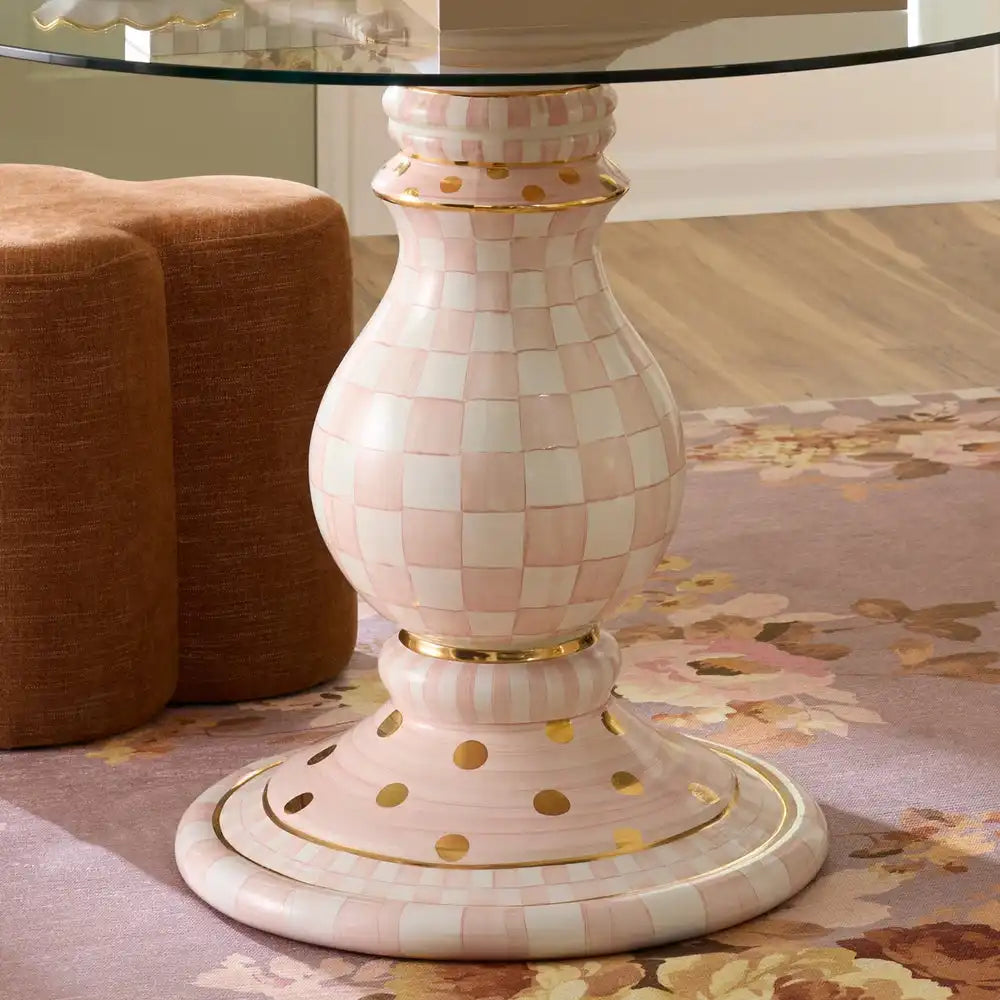 Rosy Check Ceramic Pedestal Table Base
