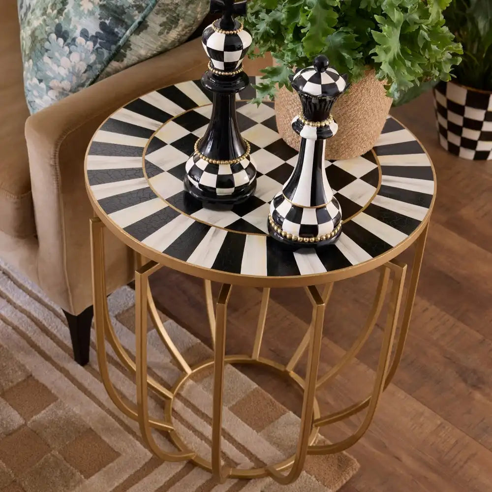 Courtly Basket Accent Table