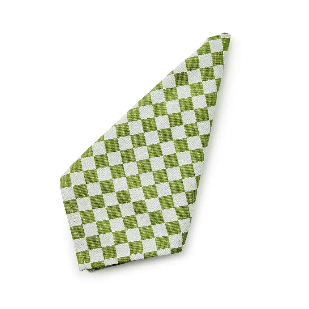 Green Check Napkin, Set of 4