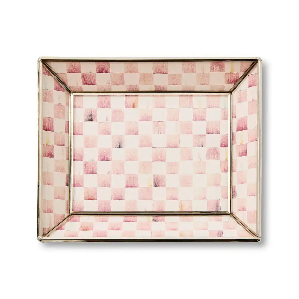 Rosy Check Small Glass Tray