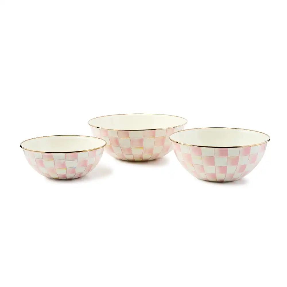 Sterling Check Mixing Bowls, Set of 3