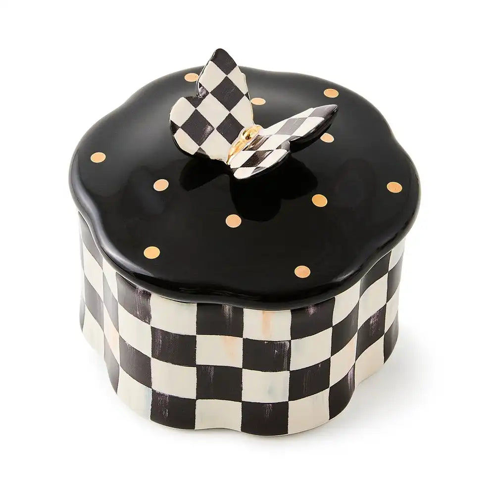 Courtly Check Butterfly Trinket Box