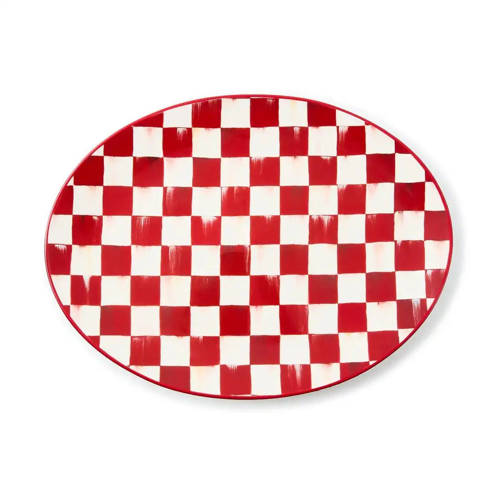 Cherry Check Serving Platter
