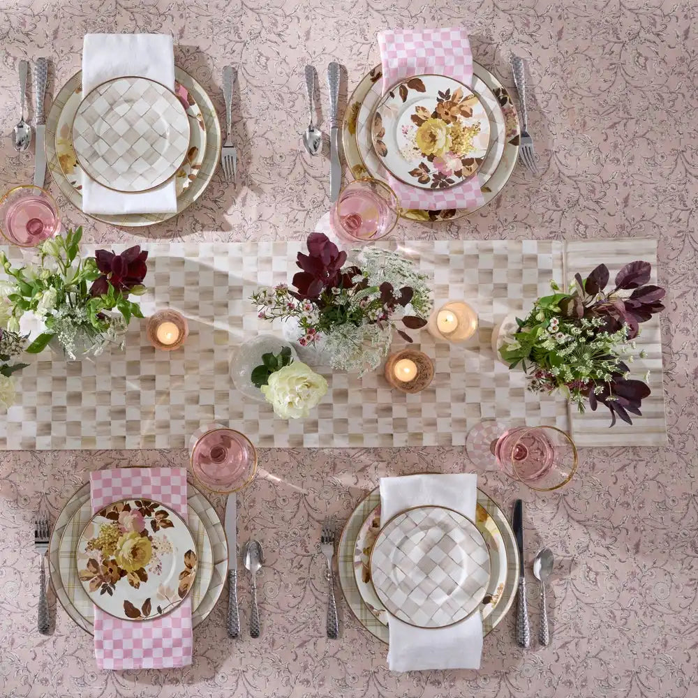 Mocha Check Table Runner