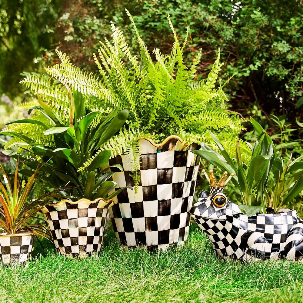 Courtly Check Ceramic Jumbo Garden Pot